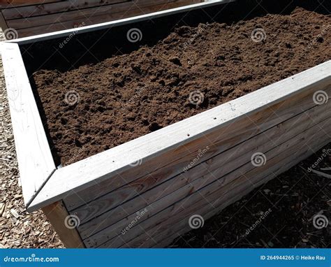 Raised Bed Replenished with Fresh Soil Stock Image - Image of replenished, season: 264944265