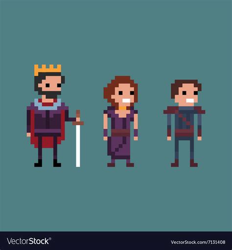 Pixel art retro 8 bit fantasy Royalty Free Vector Image