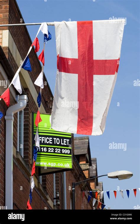 The Flag of St George on St Georges Day England Stock Photo - Alamy