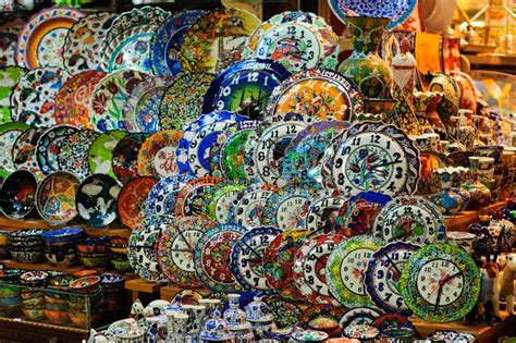 Porcelain Souvenirs of Istanbul Grand Bazaar Stock Photo - Image of sweet, souvenirs: 41306300