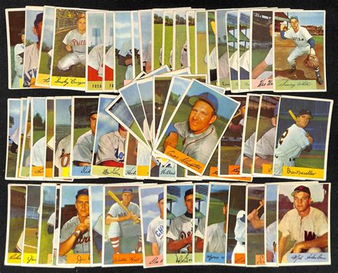 Lot Detail - Lot of (60) 1954 Bowman Baseball Cards w. Enos Slaughter