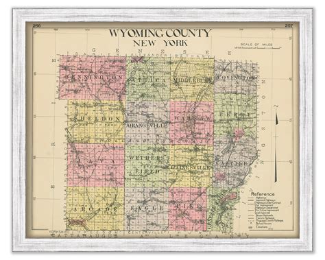 WYOMING County, New York 1912 Map, Replica or GENUINE ORIGINAL