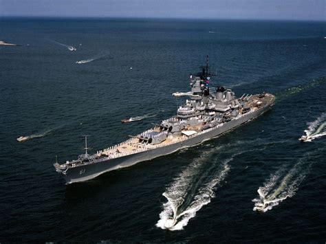 USS Iowa (BB-61) enters Norfolk after the completion of her ...