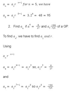 Notes on Geometric Progression Examples