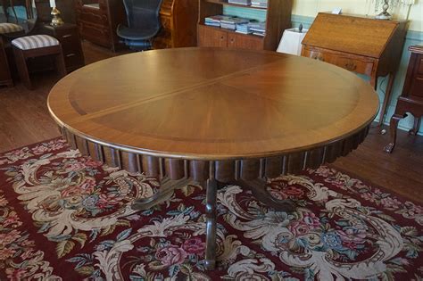 Round Mahogany Dining Table - In Days of Olde