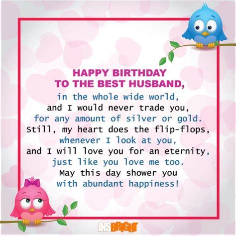 Romantic Happy Birthday Poems For Husband From Wife | Birthday poems, Birthday wish for husband ...