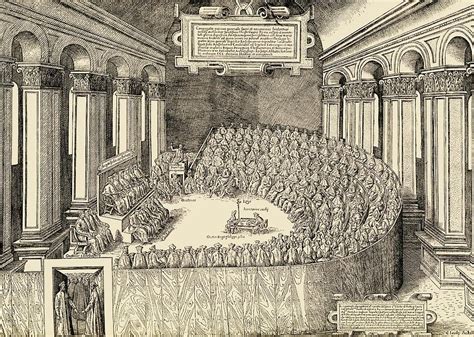 The Council Of Trent, 1563. The Drawing by Vintage Design Pics | Pixels