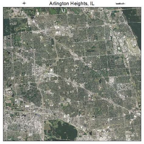 Aerial Photography Map of Arlington Heights, IL Illinois