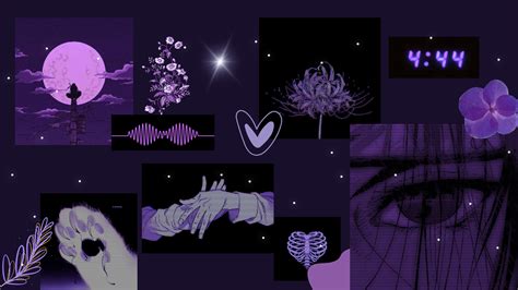 purple aesthetic laptop wallpaper anime over | Sfondi