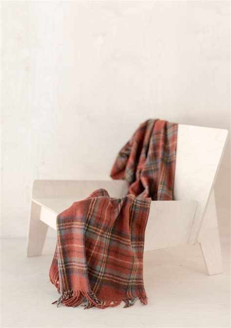 Recycled Wool Small Blanket in Stewart Royal Antique Tartan – TBCo