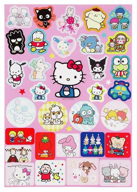 Sanrio Friends Characters Sticker Sheet