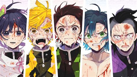 Demon Slayer Genya Shinazugawa Inosuke Hashibira Kanao Tsuyuri Tanjirou ...