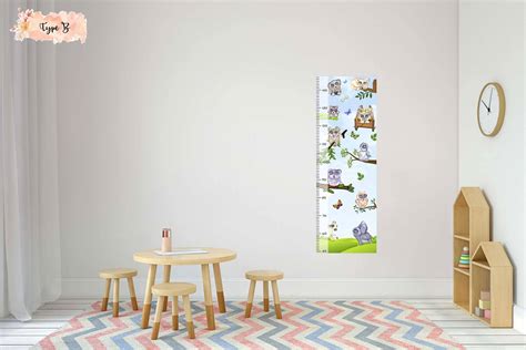 Kids Growth Chart Animals Decal - Removable Wallpapers, Wall Stickers ...