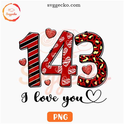 143 I Love You PNG, Love Language PNG, Cute Valentines Day PNG Digital ...