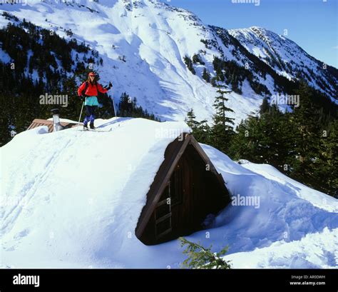 Cabin Covered in Snow Near Juneau Southeast Alaska Winter Scenic Stock ...