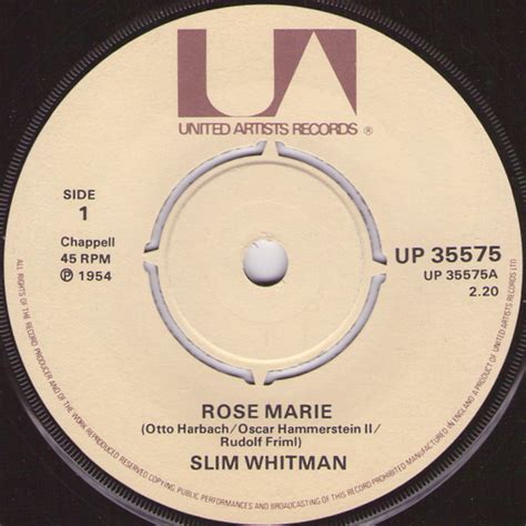 Slim Whitman – Rose Marie (1973, Vinyl) - Discogs