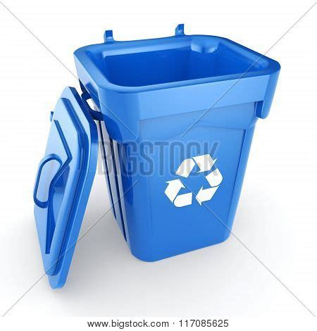 Blue Recycling Bin Image & Photo (Free Trial) | Bigstock