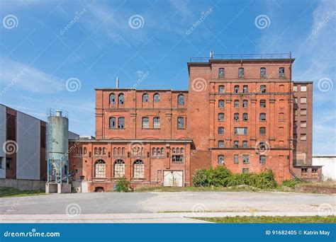 Exterior View of a Decayed Factory Building Made of Brick Stock Image ...