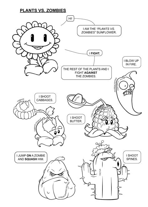 Plants Vs Zombies Coloring Pages - Coloring Home