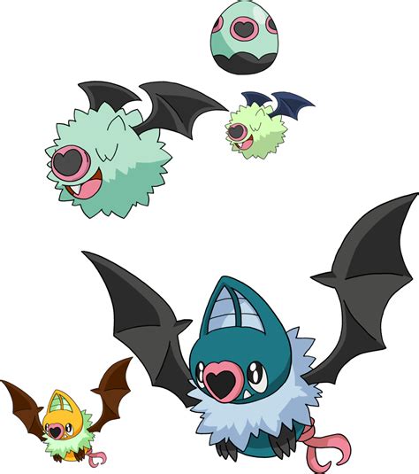 527 and 528 - Woobat Evolutionary Family by Tails19950 on deviantART | Pokemon fusion art ...