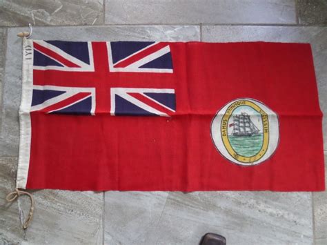 Antique Red Ensign Union Jack Flag Stitched British Guiana