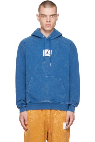 Blue Washed Hoodie by Nike Jordan on Sale