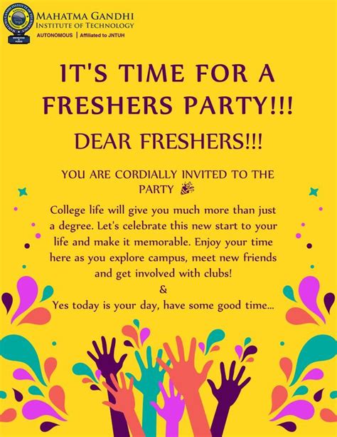 It's time for a Freshers party!!! | Freshers party, How to memorize ...