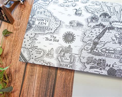 Shadow and Bone Map Print Hand Drawn Art Print - Etsy