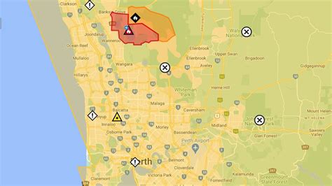 Perth bushfire: Map shows where ferocious blaze threatens lives and ...