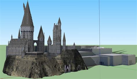 hogwarts castle - harry potter and the forbidden journey ride... 3d model skp 9 Harry Potter ...