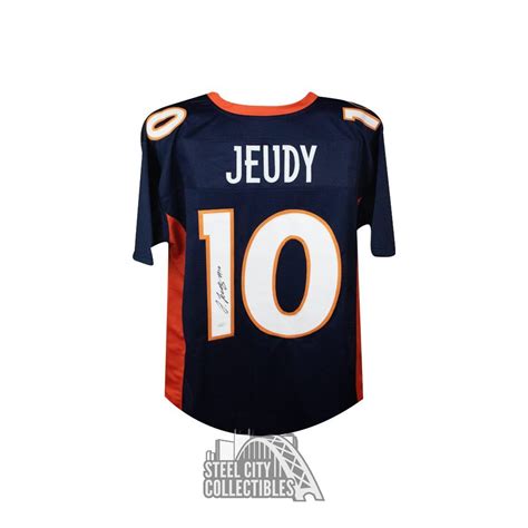 Jerry Jeudy Autographed Denver Custom Football Jersey - JSA COA | Steel City Collectibles