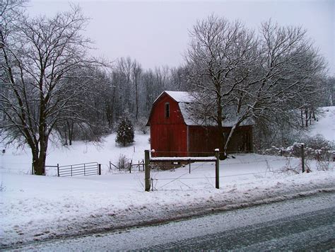 Winter Barn Landscape by deviantgirl77 on DeviantArt