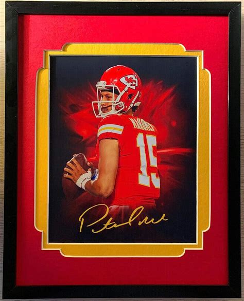 Patrick Mahomes Facsimile Signed 8x10 Framed Photo Autograph Kansas City Chiefs - Autographed ...