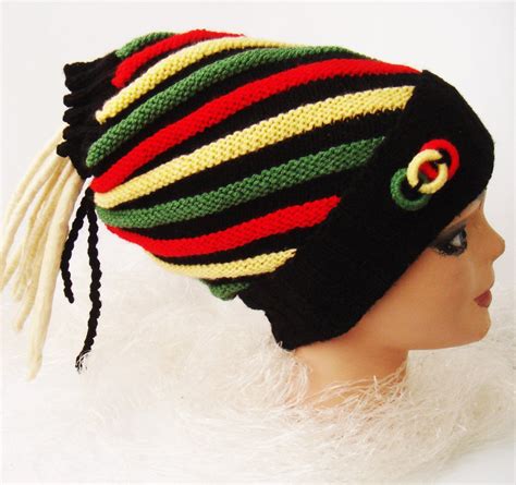 Rasta Hat Rastafarian TamDreadlocks Hat Jamaican Beanie