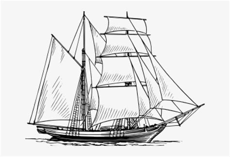 Old Sailing Ships Clipart Vector - Sailing Ship Black And White PNG ...