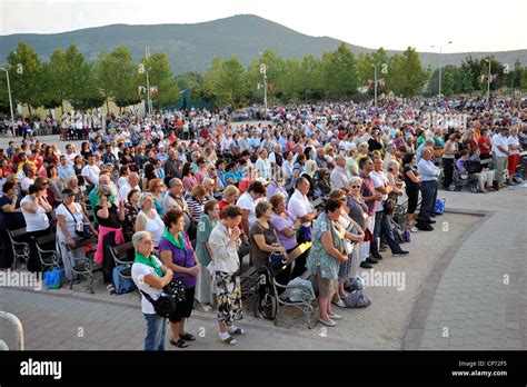 Europe Bosnia and Herzegovina Medjugorje Marian Shrine Church of Sy James Square of the Masses ...