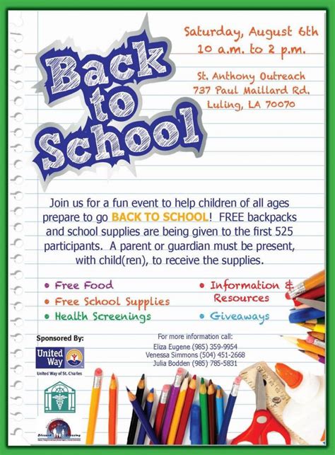 REMARKABLE Back to School Flyer Template Word Free (9+ Best Ideas)