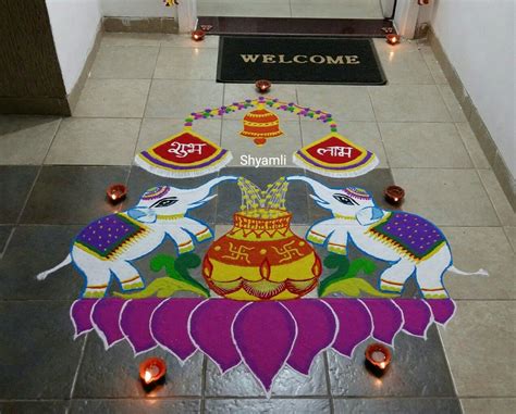 Diwali Theme Rangoli Designs