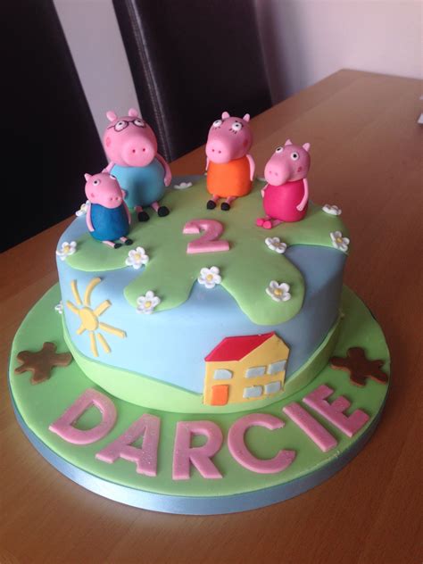 Peppa Pig Birthday Cake For Gorgeous Darcie Pig Birthday Cakes Peppa ...