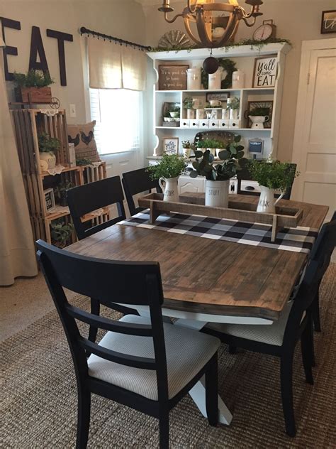 Gorgeous 44 Beautiful Farmhouse Kitchen Table Design Ideas | Farmhouse style dining room, Modern ...