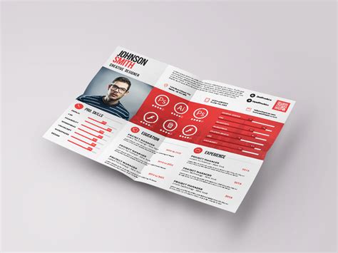 Free Landscape Resume Template in PSD File Format