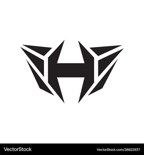 Creative h initial letter h logo design Royalty Free Vector