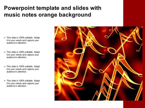 Powerpoint Template And Slides With Music Notes Orange Background ...