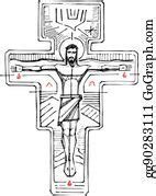 43 Jesus Christ At The Cross And Religious Symbols Clip Art | Royalty Free - GoGraph
