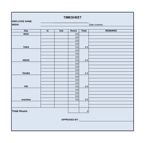 Printable Time Card Template 9744 | Hot Sex Picture