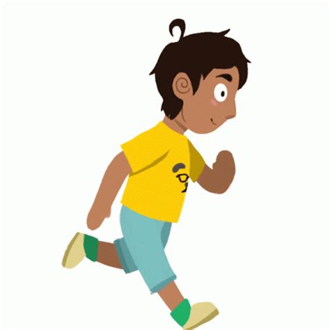 Boy Running Sticker - Boy Running - Discover | Running gif, Cute gif ...