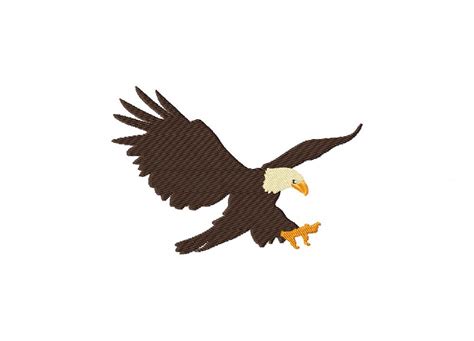 Bald Eagle Fly Machine Embroidery Design – Daily Embroidery