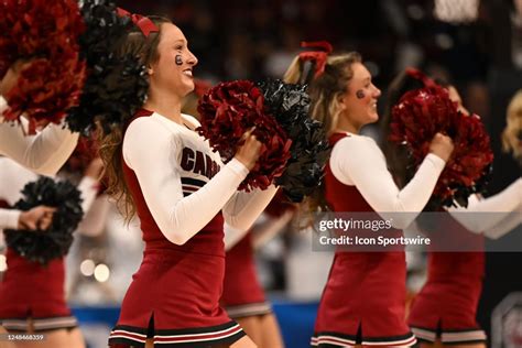 The South Carolina Gamecocks cheerleaders perform during the game ...