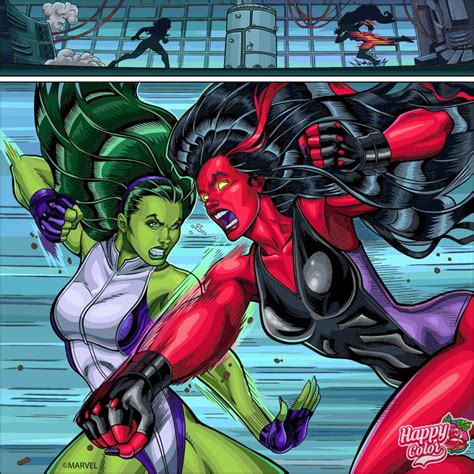 She Hulk vs Red She Hulk by shotcoast5329 on DeviantArt