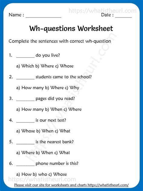 Answering And Answering Questions Worksheet